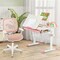 Costway Kids Desk Armchair Swivel Mesh Children Computer Chair with Adjustable Height Blue/Pink/Purple